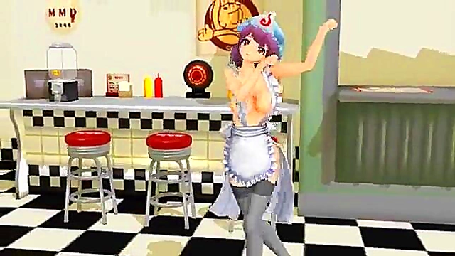 Yuyuko Dances Seductively in Touhou MMD Anime Video