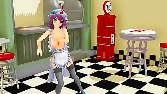 Yuyuko Dances Seductively in Touhou MMD Anime Video