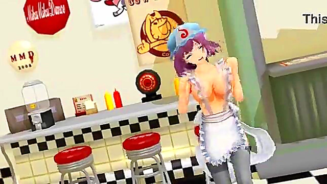 Yuyuko Dances Seductively in Touhou MMD Anime Video