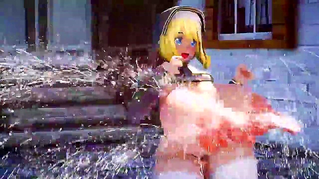 Big-Titted MMD Anime Nun Dances Seductively While Milking Dick