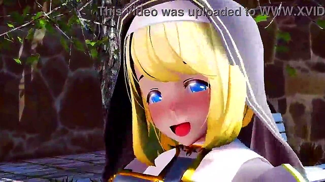 Big-Titted MMD Anime Nun Dances Seductively While Milking Dick