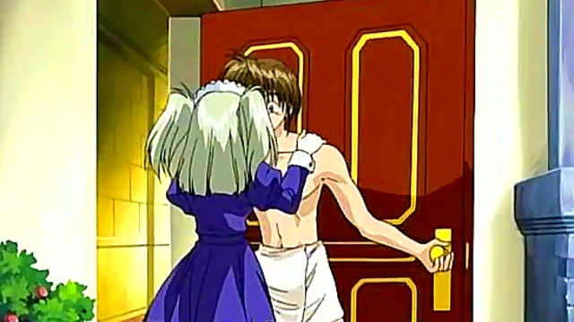 Blonde Hentai Housemaid Seduces in Bed for Naughty Fun