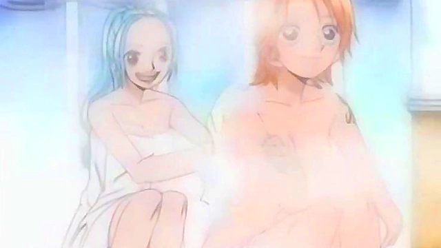Nami and Vivi Enjoy Steamy Bathtime Fun in Anime One Piece