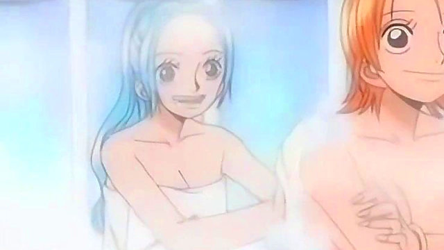 Nami and Vivi Enjoy Steamy Bathtime Fun in Anime One Piece