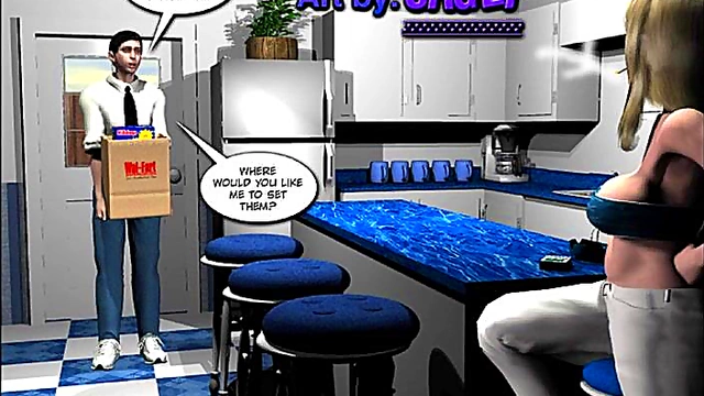 Mrs. Richards' Big Tits Adventure With Massive Anime Dick