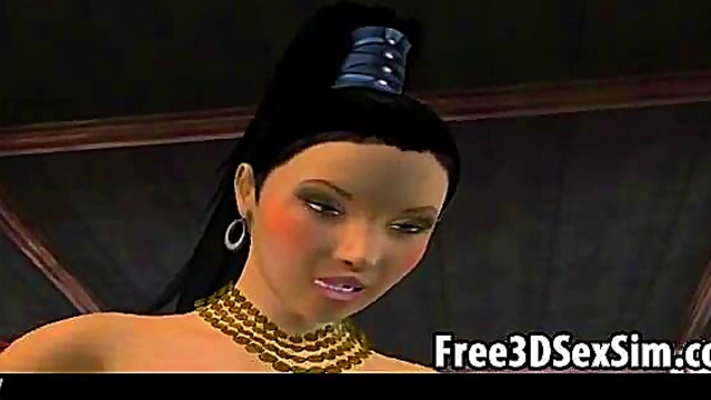 Foxy 3D Cartoon Babe Fucks Lesbian With Strap-On For Hardcore Fun