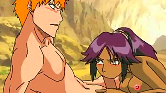 Ichigo & Yoruichi's Steamy Anime Adventure in Bleach Paradise Parody