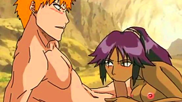 Ichigo & Yoruichi's Steamy Anime Adventure in Bleach Paradise Parody