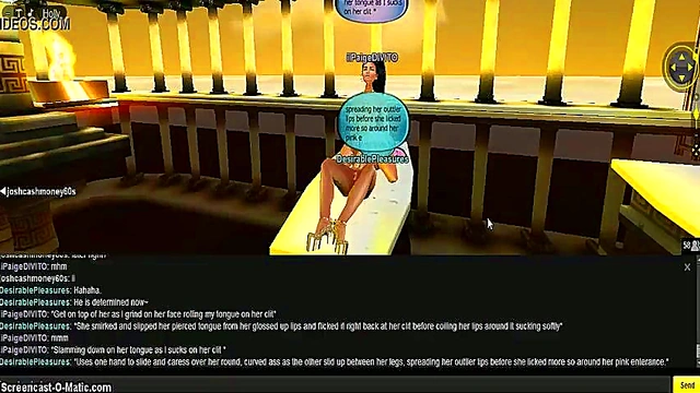 Paige Takes On 3D Anime DP Adventure In Game IMVU Fantasies