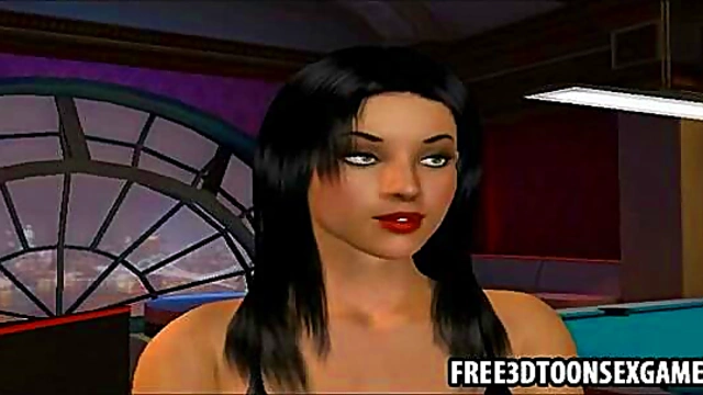 Two Sexy Teen Babes Lick Each Other in Steamy 3D Hentai Animation