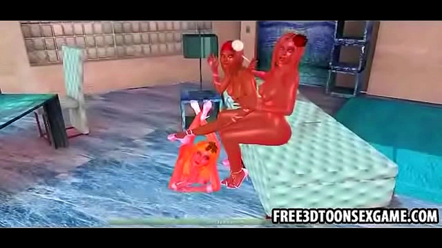 Blonde Babe in Sexy Lingerie Seduces with 3D Anime Charm