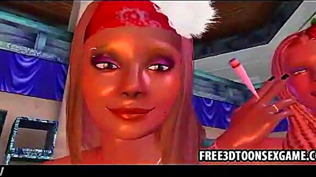 Blonde Babe in Sexy Lingerie Seduces with 3D Anime Charm