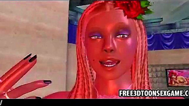 Blonde Babe in Sexy Lingerie Seduces with 3D Anime Charm