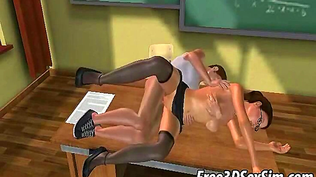 Hot 3D Brunette Babe Gets Fucked Hard In Anime Hardcore Scene