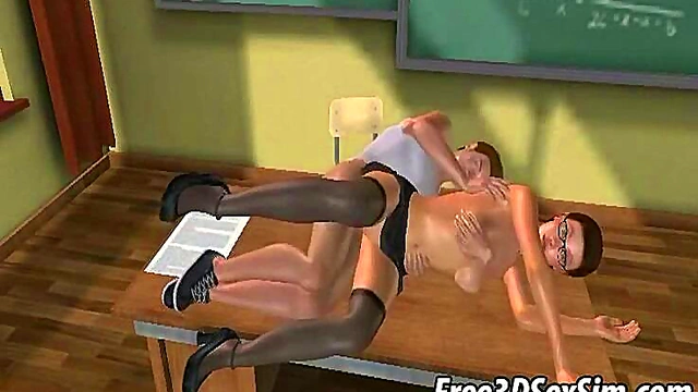 Hot 3D Brunette Babe Gets Fucked Hard In Anime Hardcore Scene