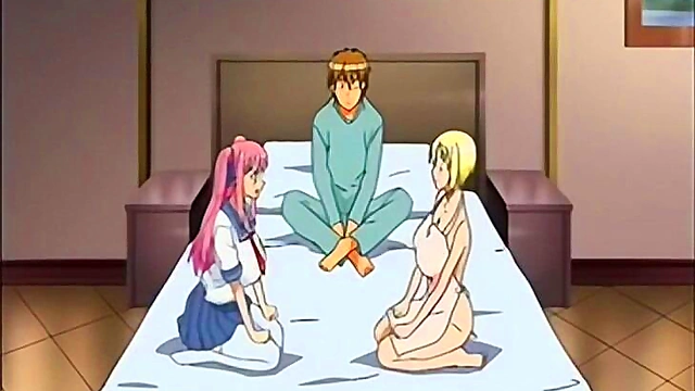 Threesome Fun With Sexy Cartoon Girls In Erotic Hentai Life Scene