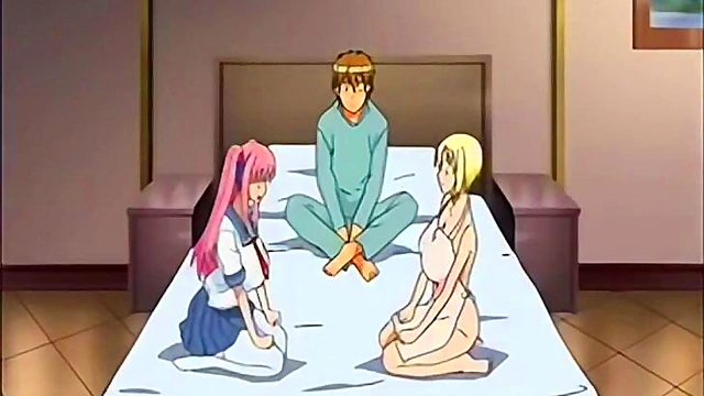 Threesome Fun With Sexy Cartoon Girls In Erotic Hentai Life Scene