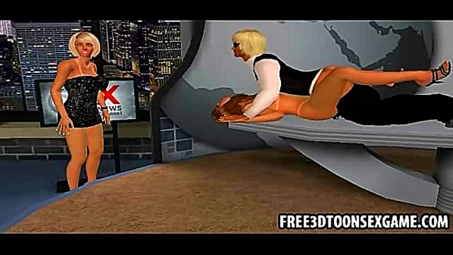 Blonde Stud Dominates Hardcore 3D Anime Sex Game With His Best Fucks
