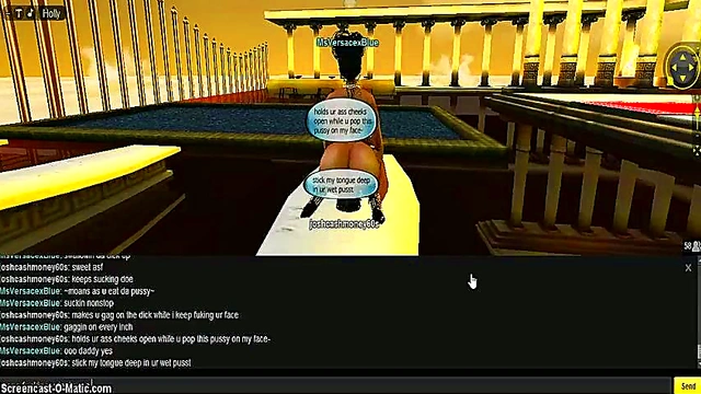 Blue Greek 3D Anime Chick Fucks Virtual Game Character Hard