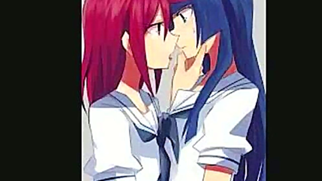 Sexy Anime Girls Explore Passionate Kisses In Yuri Fantasy