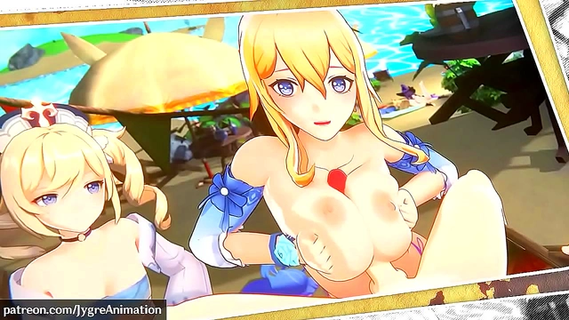 Genshin Impact Anime Babe Rides Dick for Juicy 3D Creampie Finish