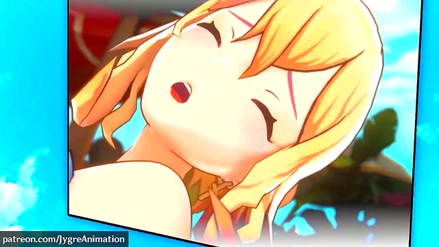 Genshin Impact Anime Babe Rides Dick for Juicy 3D Creampie Finish