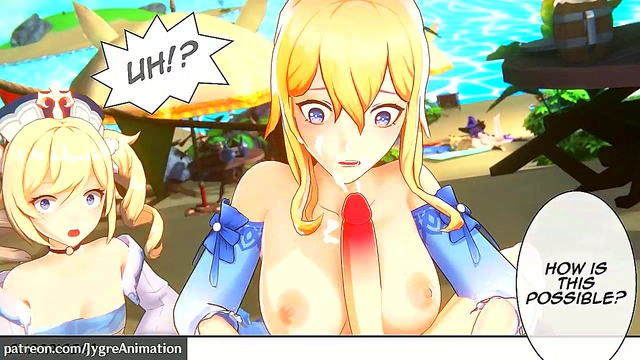Genshin Impact Anime Babe Rides Dick for Juicy 3D Creampie Finish