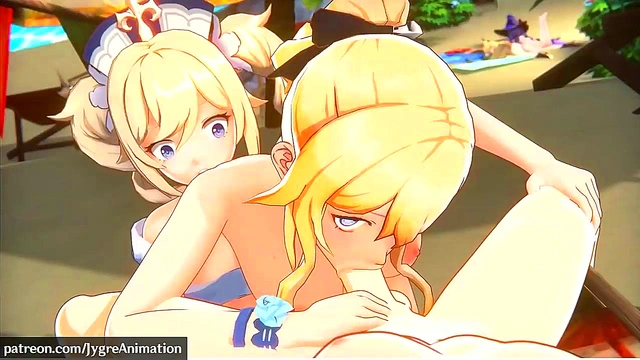 Genshin Impact Anime Babe Rides Dick for Juicy 3D Creampie Finish