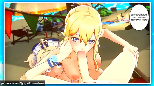 Genshin Impact Anime Babe Rides Dick for Juicy 3D Creampie Finish
