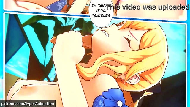 Genshin Impact Anime Babe Rides Dick for Juicy 3D Creampie Finish