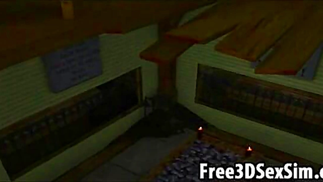 Sexy 3D Cartoon Dominatrix Waits for Her Slave in BDSM Fantasy Anime Scene