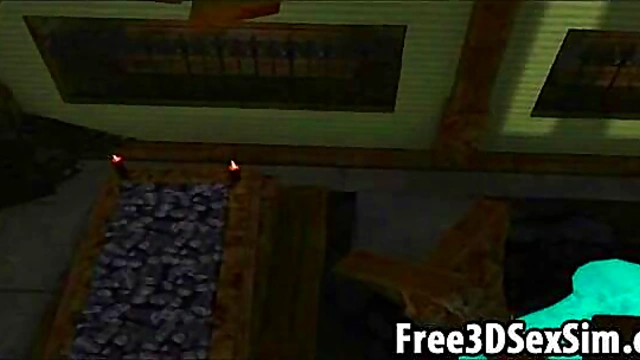 Sexy 3D Cartoon Dominatrix Waits for Her Slave in BDSM Fantasy Anime Scene