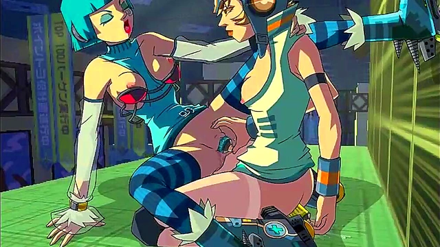 Horny Anime Girls Mew & Gum Get Steamy in Jet Set Radio Zone