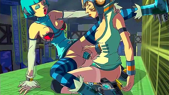 Horny Anime Girls Mew & Gum Get Steamy in Jet Set Radio Zone