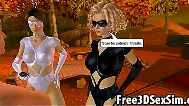 Two 3D Cartoon Honeys Get Fucked Hard in the Woods for Hardcore Fun
