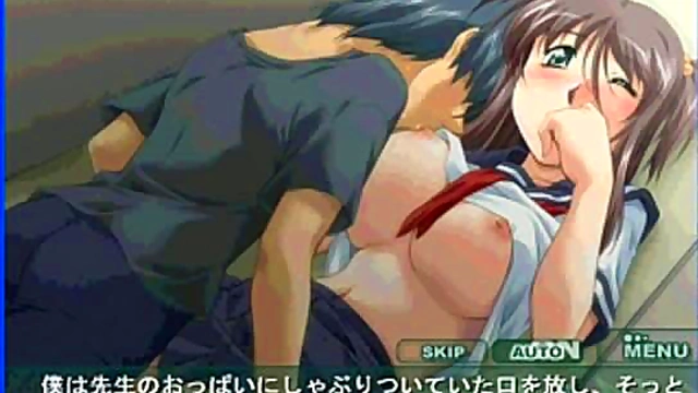 Amorous Professor Cherry Seduces Student in Eroge Anime Fantasy