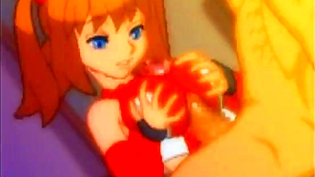 Enthusiastic Redhead Gives Exciting Titty Fuck With Perky Boobs