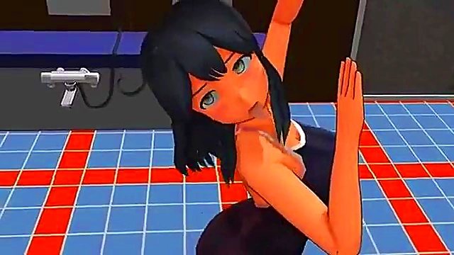 Sun-Kissed Anime Babe Dances Seductively in MMD Hentai Action