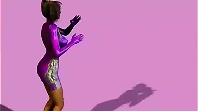 Big-Titted 3D Anime Stripper With Pigtails Gives Hot Blowjob Feast