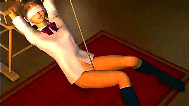 Petite 3D Cutie Tied Up With Ropes for Hardcore Hentai Fun