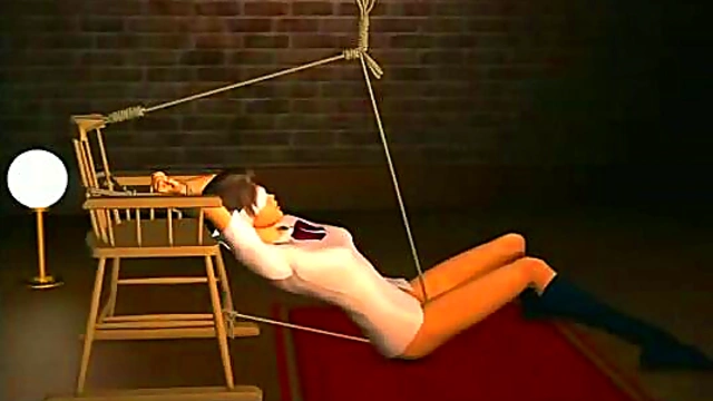 Petite 3D Cutie Tied Up With Ropes for Hardcore Hentai Fun