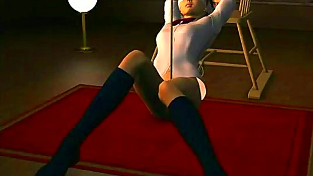 Petite 3D Cutie Tied Up With Ropes for Hardcore Hentai Fun