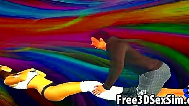 Tasty 3D Brunette Gets Her Pussy Pounded Hard In Anime Hardcore Scene