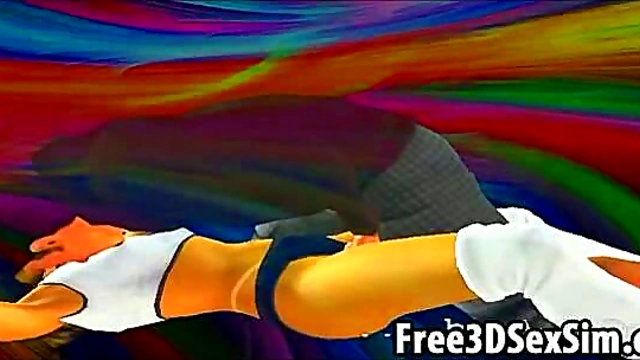 Tasty 3D Brunette Gets Her Pussy Pounded Hard In Anime Hardcore Scene