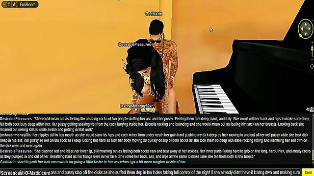 Nighttime 3D Anime Seduction – Black-Haired Babe Rides Dual Cocks for CMC Bliss