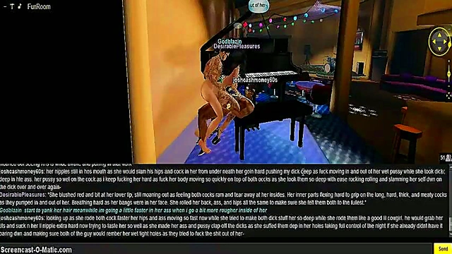 Nighttime 3D Anime Seduction – Black-Haired Babe Rides Dual Cocks for CMC Bliss