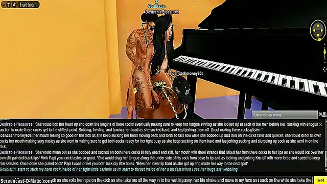 Nighttime 3D Anime Seduction – Black-Haired Babe Rides Dual Cocks for CMC Bliss