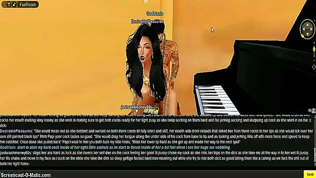 Nighttime 3D Anime Seduction – Black-Haired Babe Rides Dual Cocks for CMC Bliss