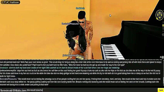 Nighttime 3D Anime Seduction – Black-Haired Babe Rides Dual Cocks for CMC Bliss