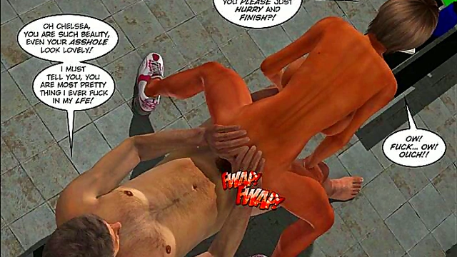 Teen With Big Tits Trains Older Man In Crazy XXX 3D Cartoon Action